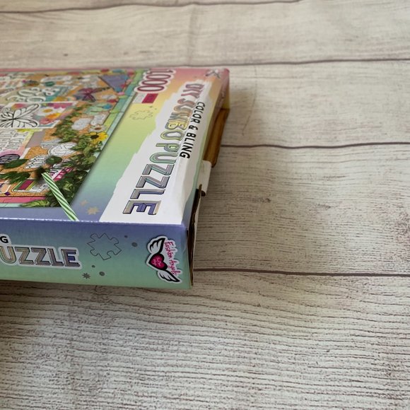 DIY Jumbo Puzzle Design Kit Markers Gems 1,000 Piece Color Craft Puzzle 27x20" - Picture 10 of 12